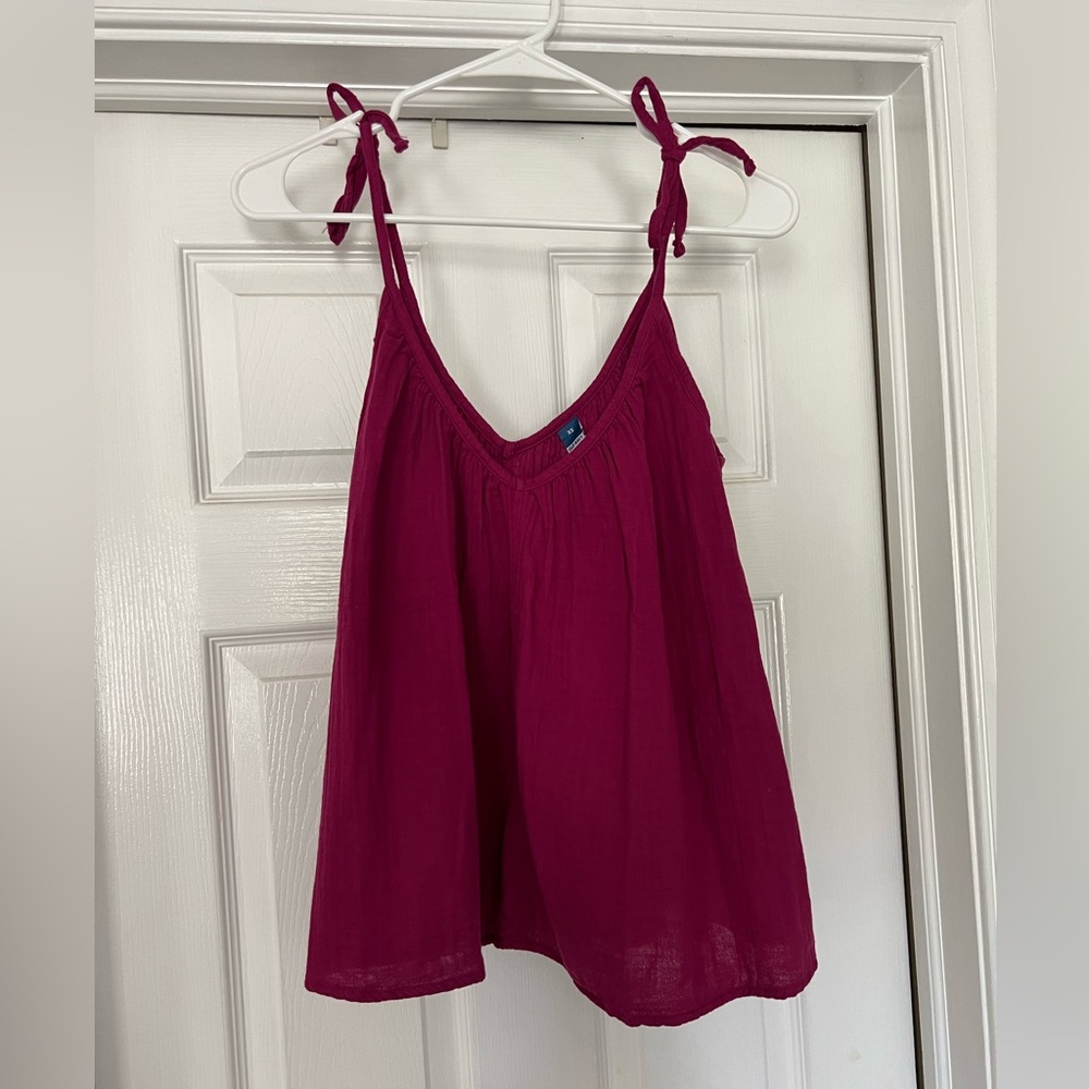 Old Navy Tie-Shoulder Double-Weave Cami Swing Top